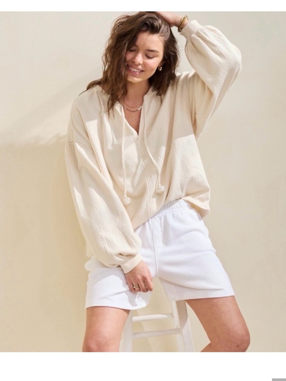 NWT Aerie Easy Street Sweatshirt plus size XXL ivory oversized